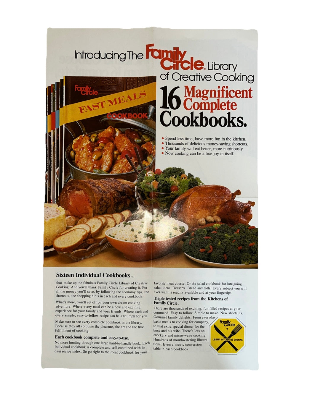 80s Family Circle Cookbook Poster 11"x17"