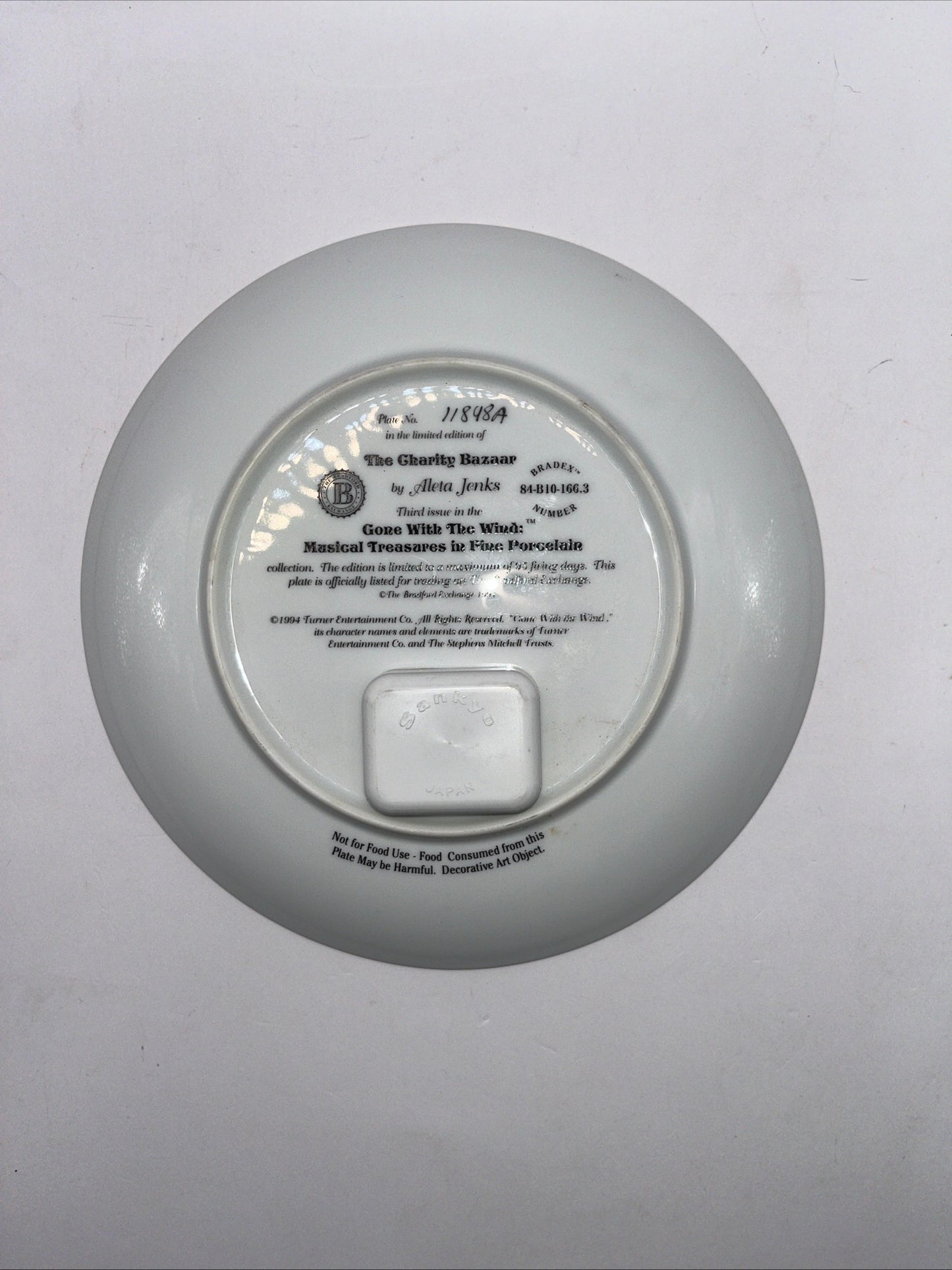Gone With The Wind Charity Bazar Plate