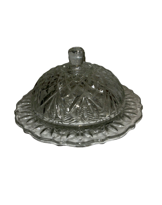 Glass Butter Dish w Lid