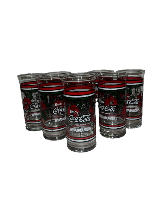 8 Coca Cola Whataburger Glass