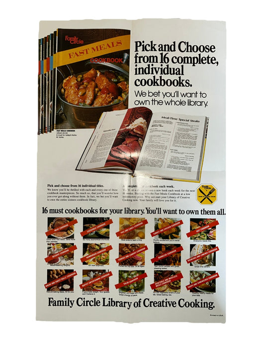 80s Family Circle Cookbook Poster 11"x17"